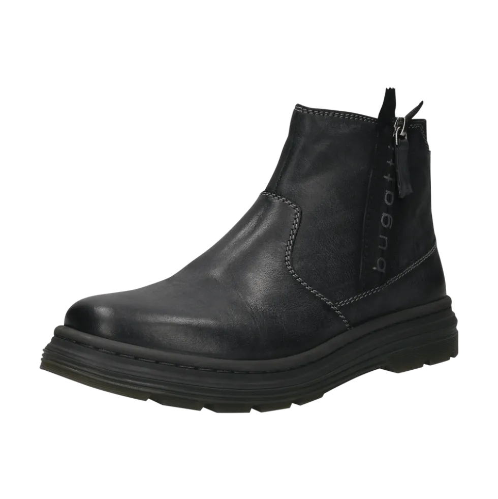 Leder Stiefel schwarz