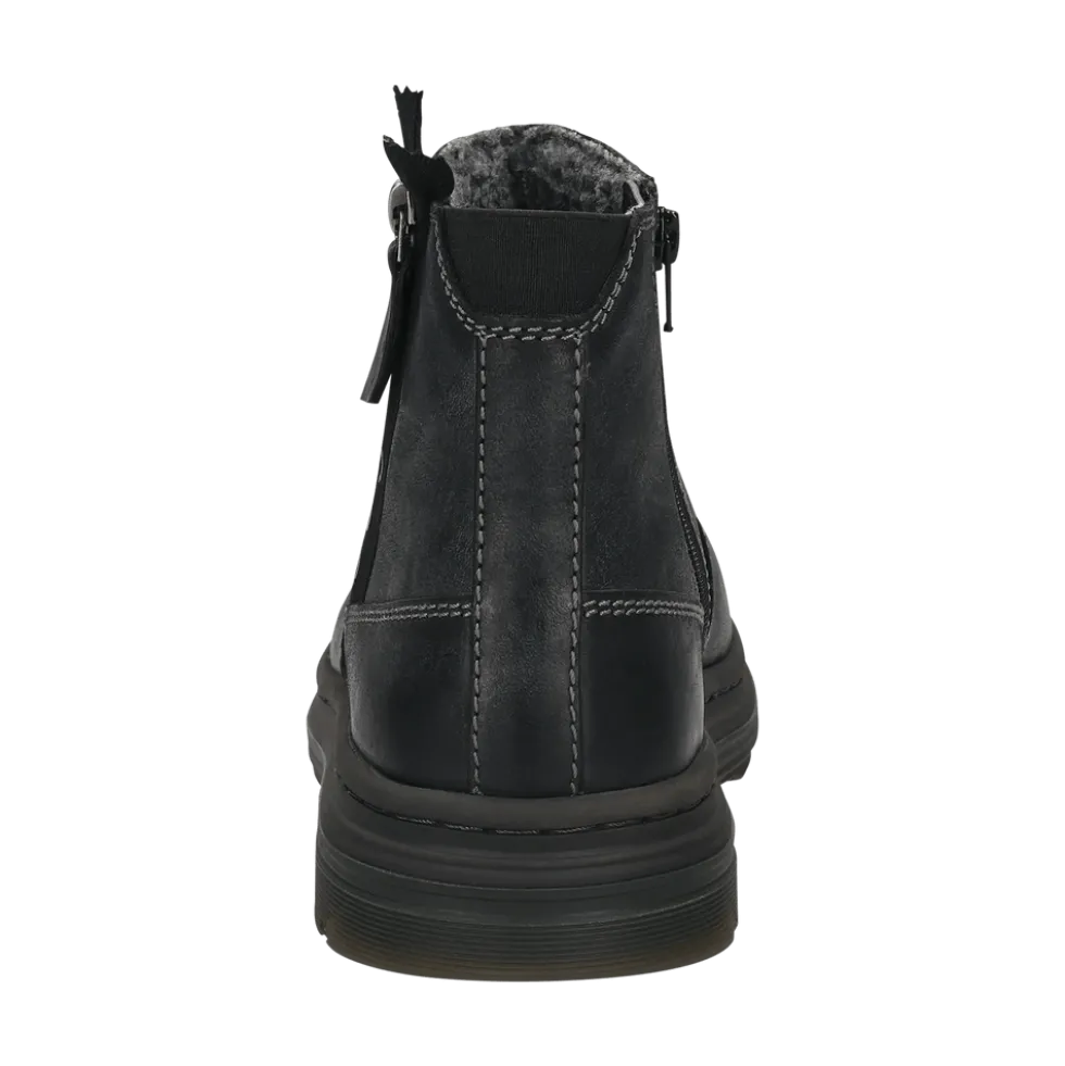 Leder Stiefel schwarz