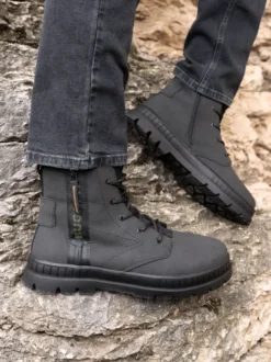 Schnürstiefel dunkelgrün